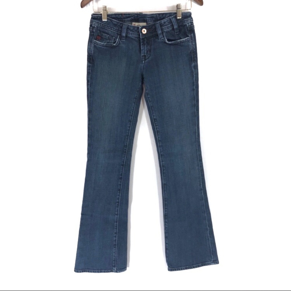 🌻 Miss Me | Angelina Red Embroidered Flare Jeans